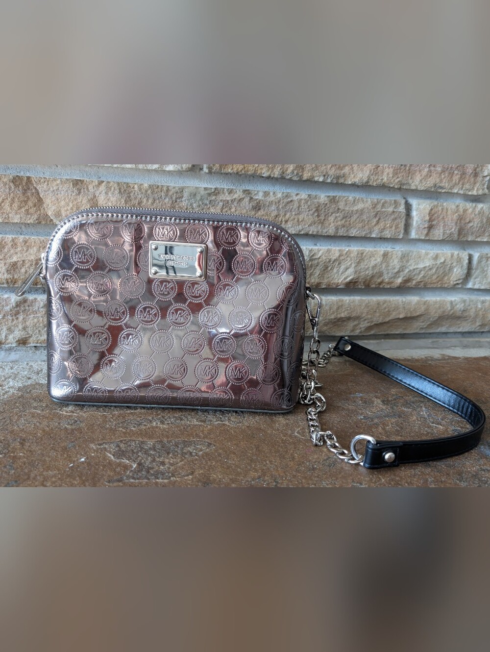 Michael Kors Metallic Cross Body Purse
